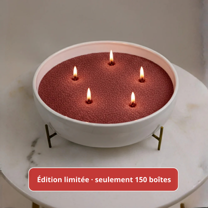 Bougie perlée Calmora | Édition de Noël