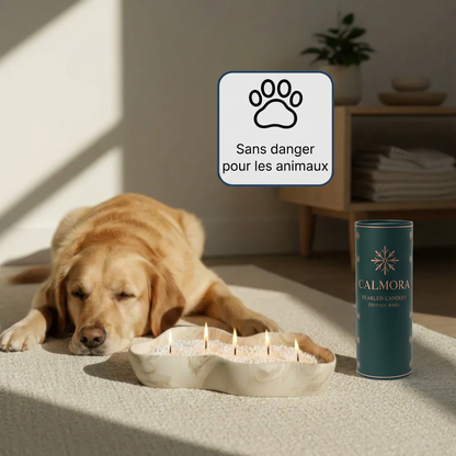 Bougie perlée Calmora | Édition de Noël