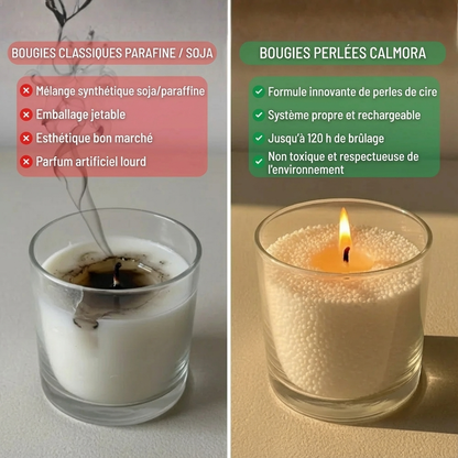Bougie perlée Calmora | Édition de Noël