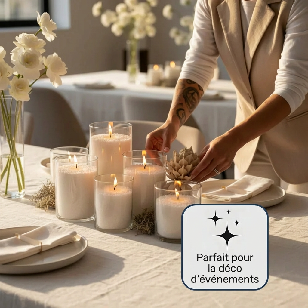 Bougie perlée Calmora | Édition de Noël