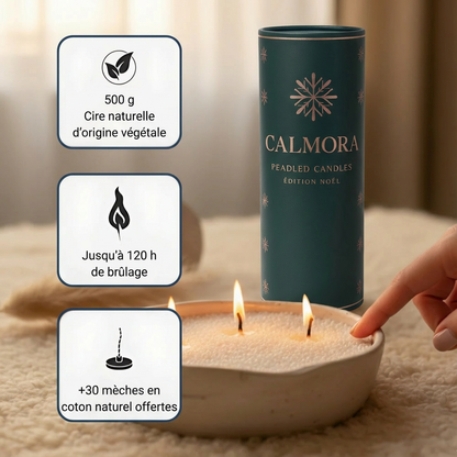 Bougie perlée Calmora | Édition de Noël