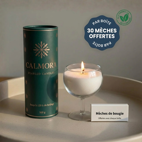 Bougie perlée Calmora | Édition de Noël
